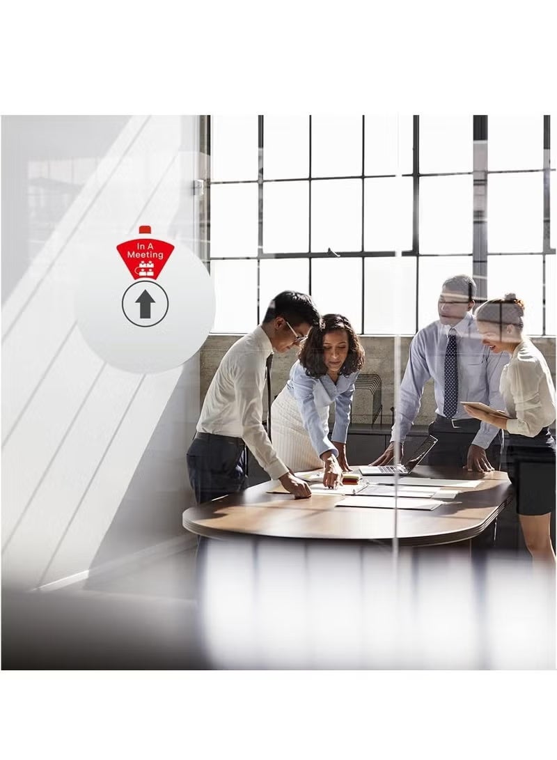 Office Privacy Sign,Magnetic Door Sign,Do Not Disturb/Please Knock/Out of Office/In A Meeting/Back Soon/Working Remotely for Conference Room Any Room That Needs Privacy- Black - Image 4